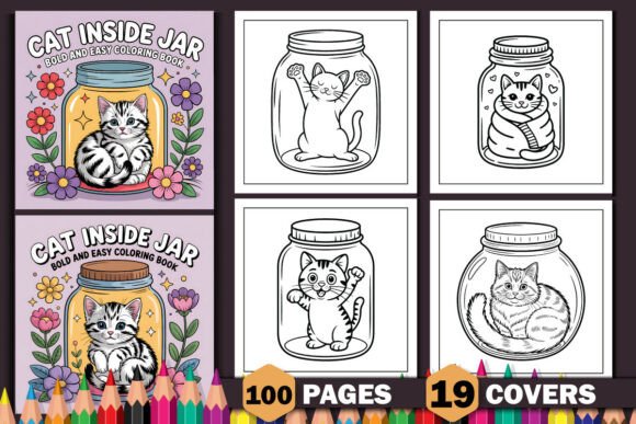 100 Cat Inside Jar Coloring Pages: A Unique and Practical Resource for Creators and Entrepreneurs