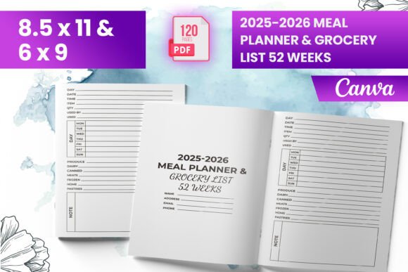2025-2026 Meal Planner Grocery List 52