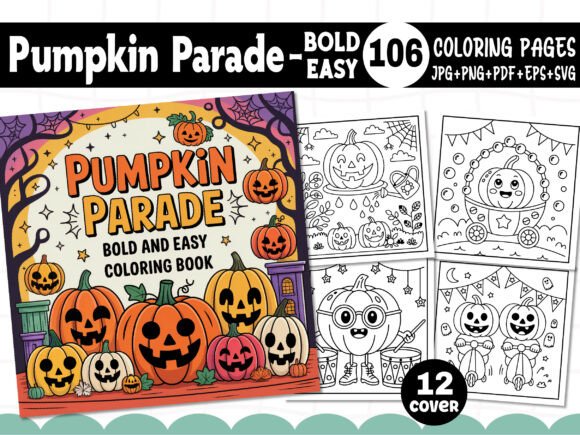 Bold Easy Pumpkin Parade Coloring Pages: A Creative Escape for All Skill Levels