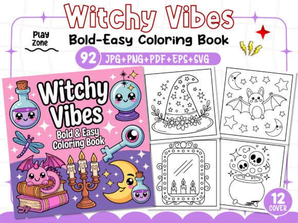 Bold Easy Witchy Vibes Coloring Pages: A Creative Tool for Modern Artists