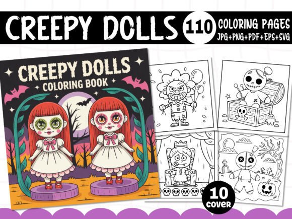 Creepy Dolls Coloring Pages for Adults: A Unique and Engaging Creative Experience