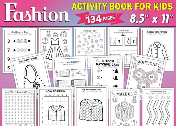 Cute Fashion Activity Book for Kids