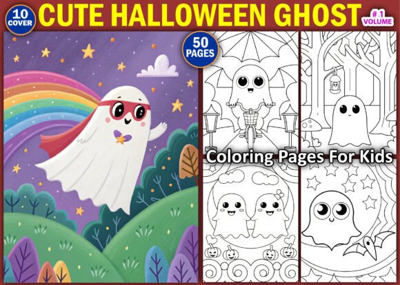 Cute Halloween Ghost Coloring Pages Kids – A Fun and Creative Way to Celebrate the Season