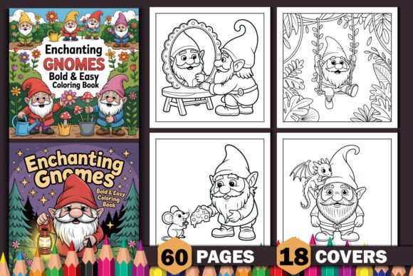 Enchanting Gnomes Bold Easy Coloring Pages: A Creative Resource for Artists and Entrepreneurs