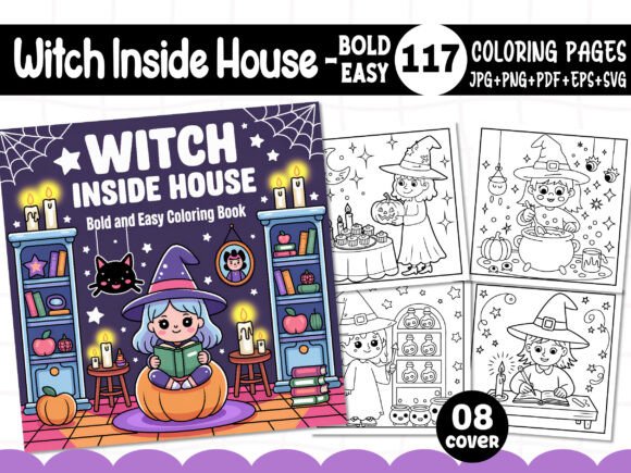 Explore the Magic of Witch Inside House Halloween Coloring for Creative Expression