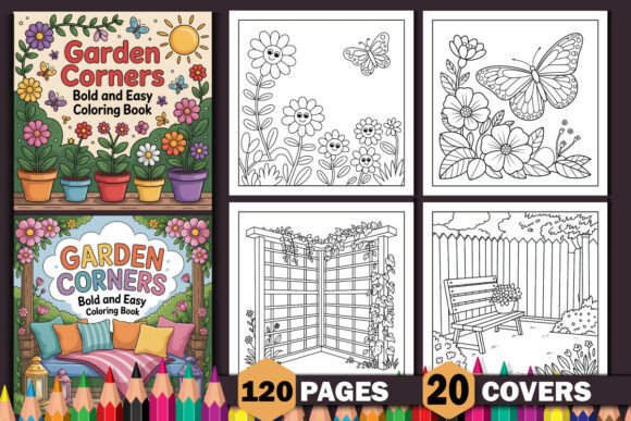 Garden Corners Bold and Easy Coloring Pages: A Versatile Resource for Creators and Entrepreneurs
