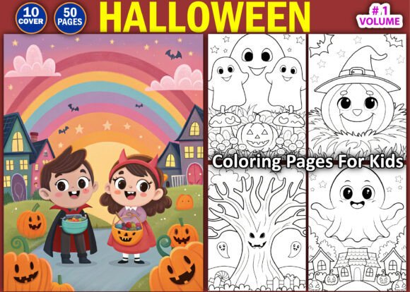 Halloween Coloring Pages for Kids Vol -1: A Creative and Practical Resource for Parents and Educators