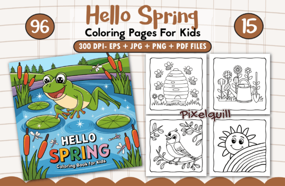 Hello Spring Coloring Pages for Kids: A Creative Escape for All Ages