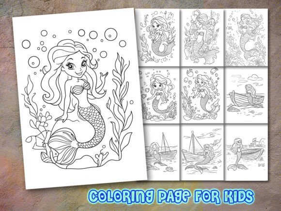 Mermaid Coloring Page for Kdp: A Creative Tool for Kindle Direct Publishing