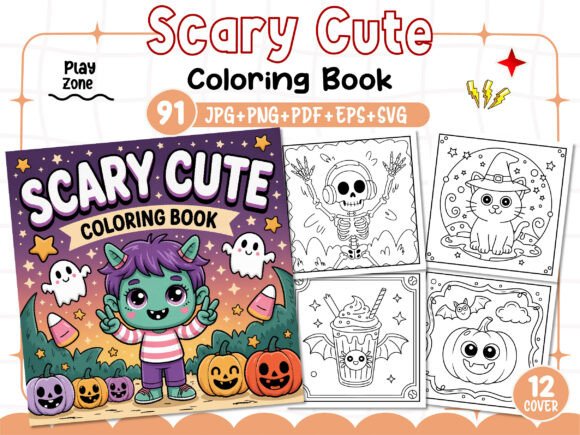 Scary Cute Coloring Pages for Kids: A Unique Blend of Fun and Creativity