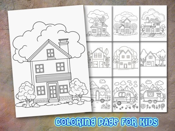 Simple Art Coloring Page for Kdp