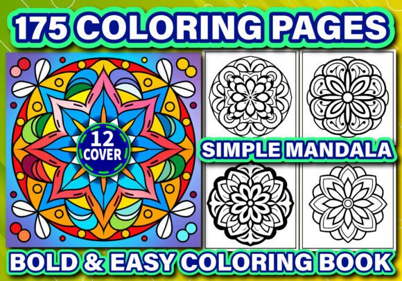 Simple Mandala Bold Easy Coloring Book for Creative Projects