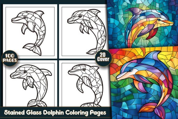 Stained Glass Dolphin Coloring Pages: A Unique Creative Resource for Artists and Entrepreneurs