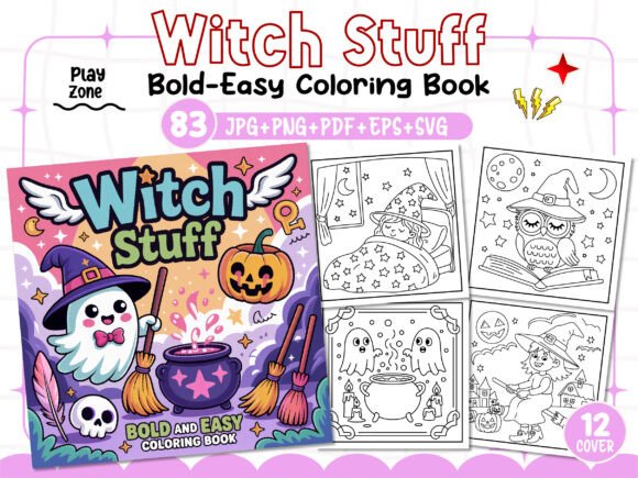 Witch Stuff Bold and Easy Coloring Pages: A Creative Resource for Artists of All Levels